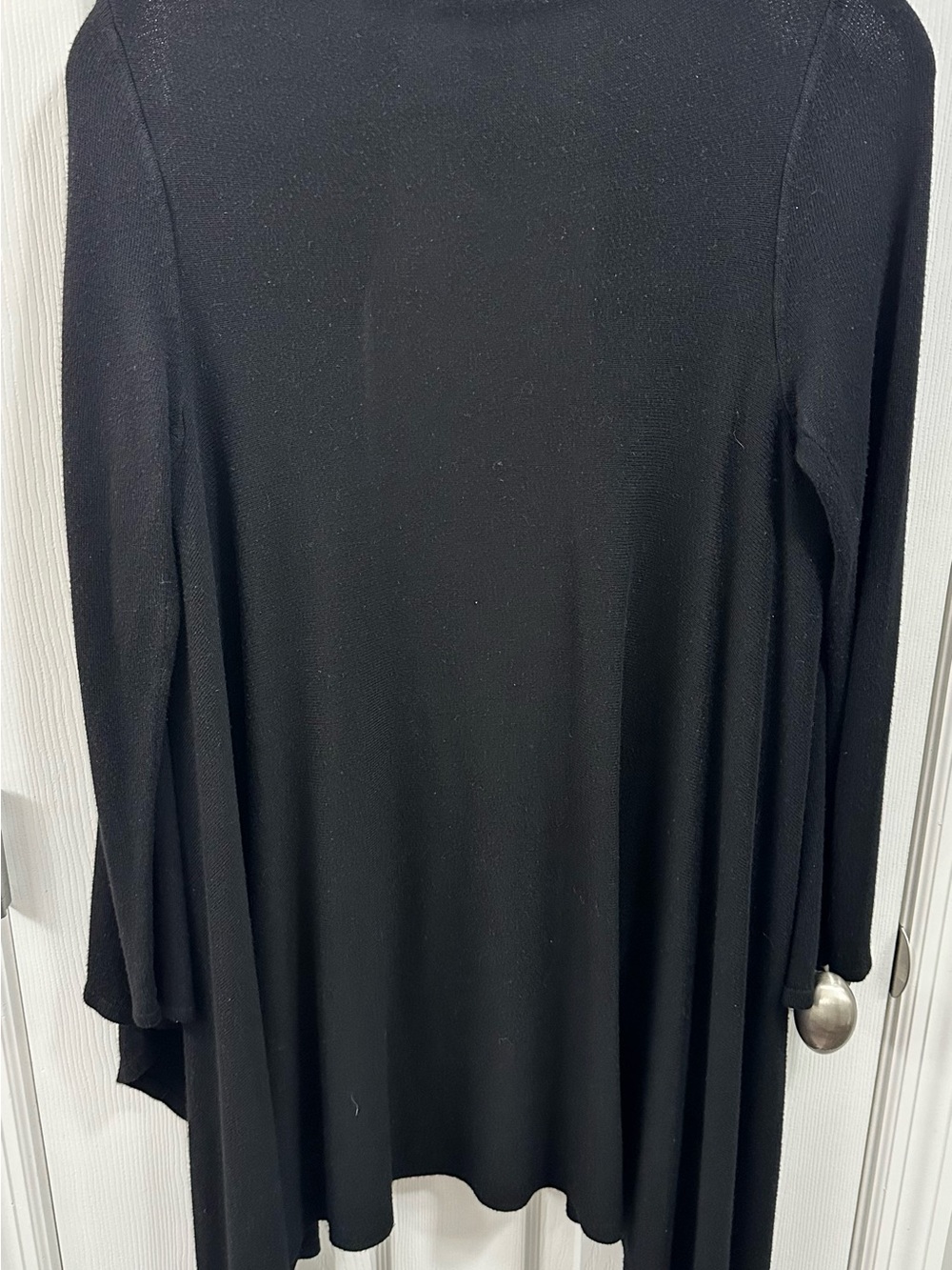 White House Black Market Black Open-Front Draped Cardigan - Picture 3 of 3